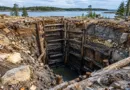 Иллюстрация: раскопки Денежной ямы на острове Оук в Новой Шотландии